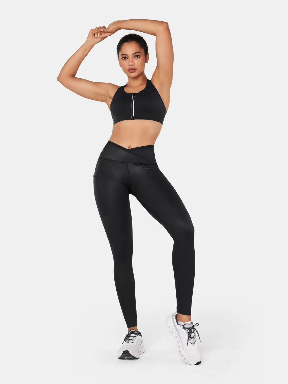 Body Sculpt Faux Leather Side Pocket Leggings