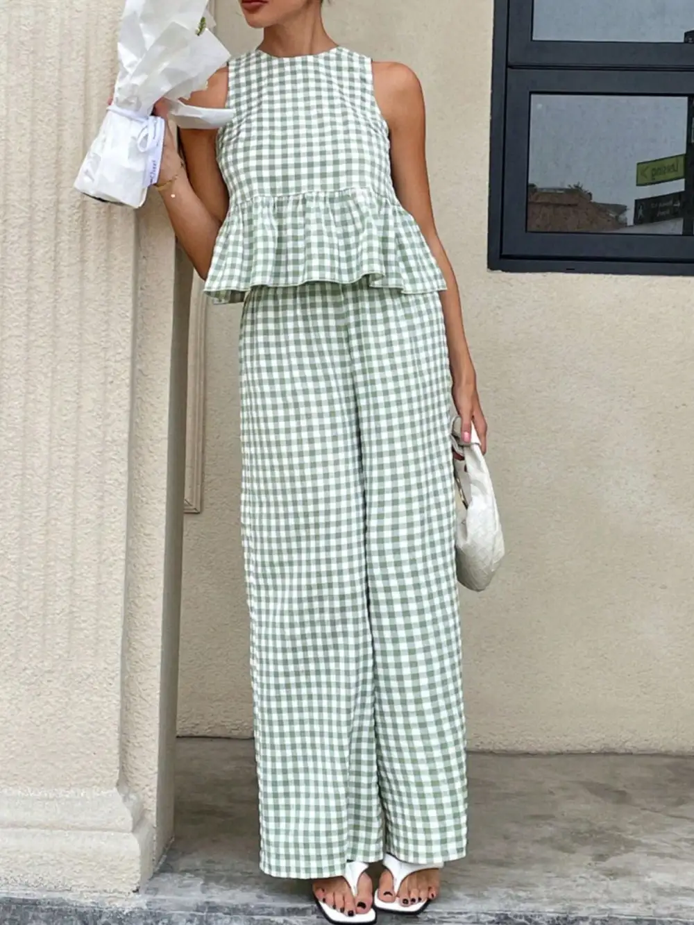 Simple Wide Leg Sleeveless Jumpsuit