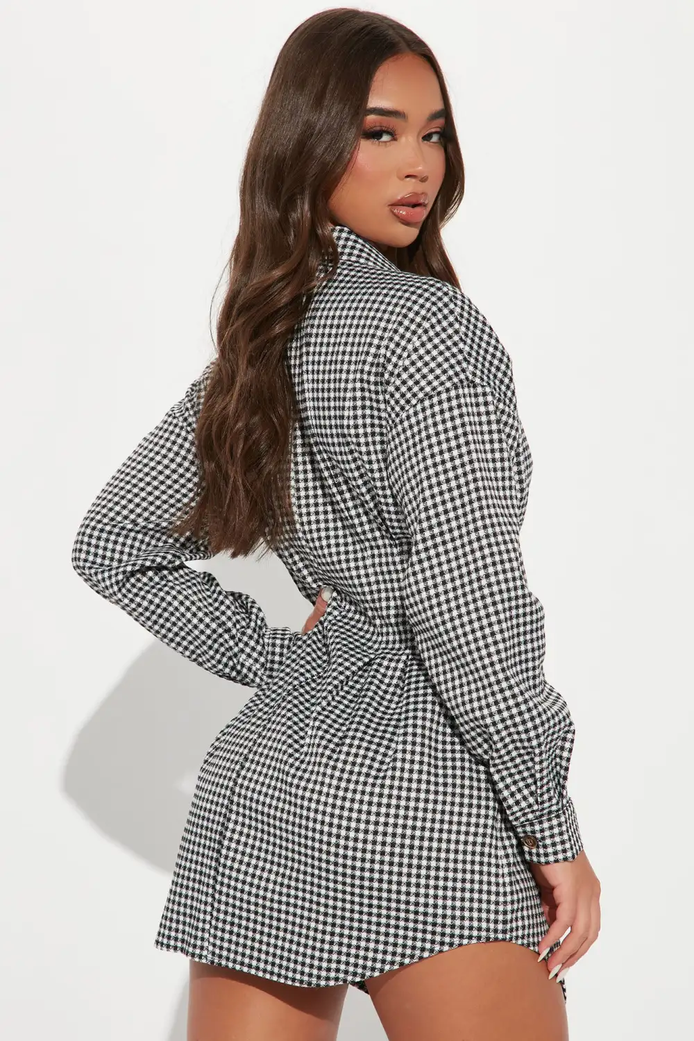 Central Park Shirt Dress - Black/White
