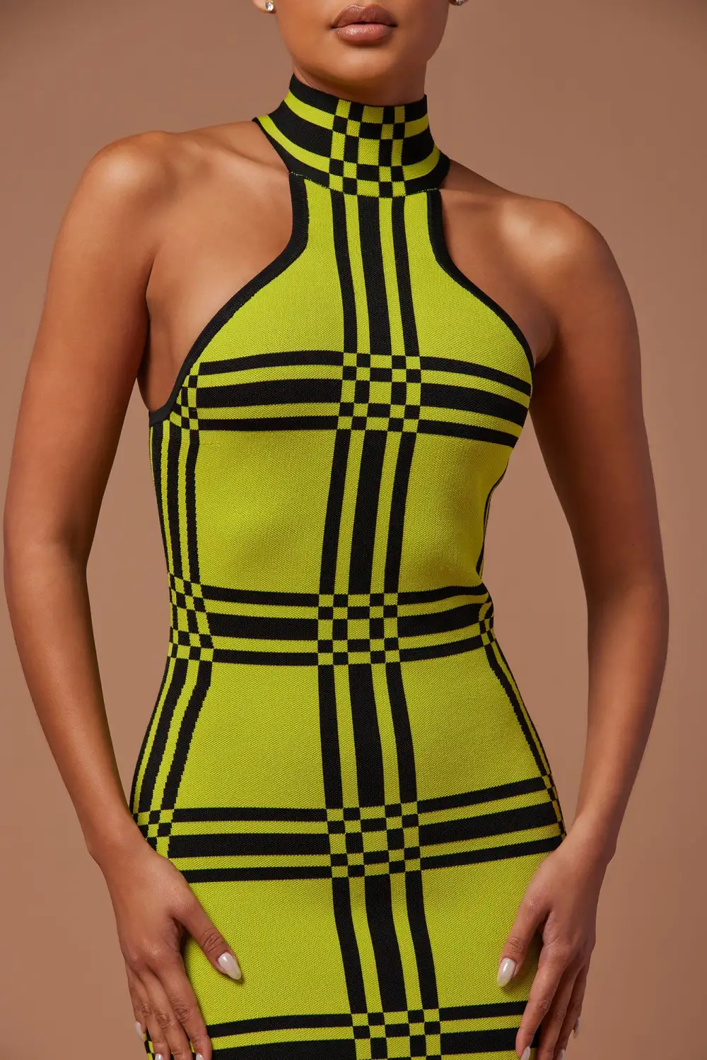 Donna Knit Midi Dress - Chartreuse
