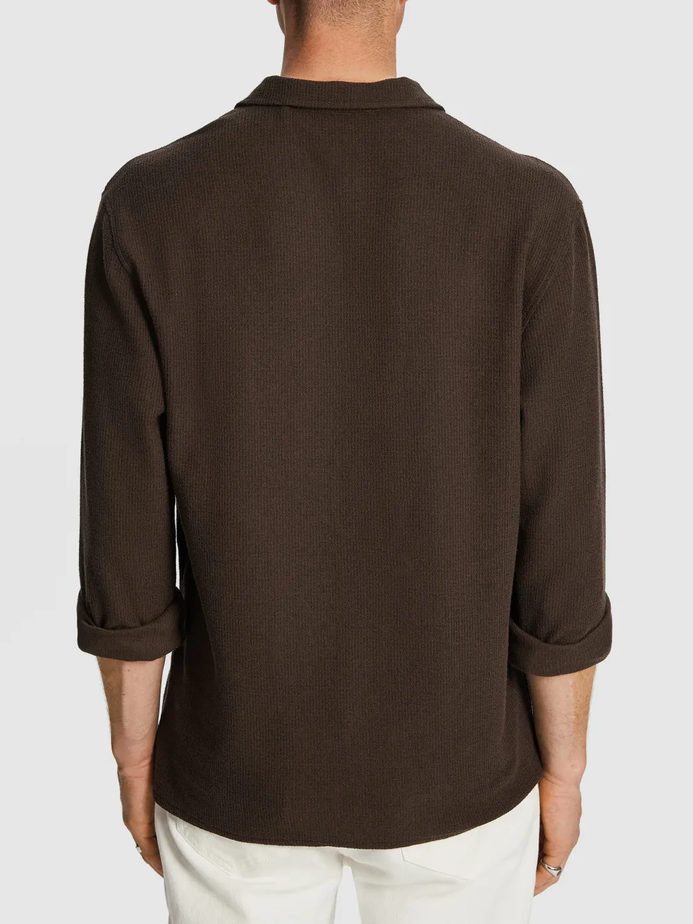 Chocolate Long Sleeve Cotton Shirt