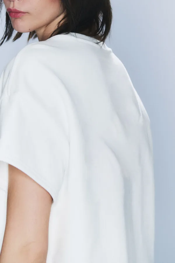 Cotton Dropped Shoulder T-Shirt