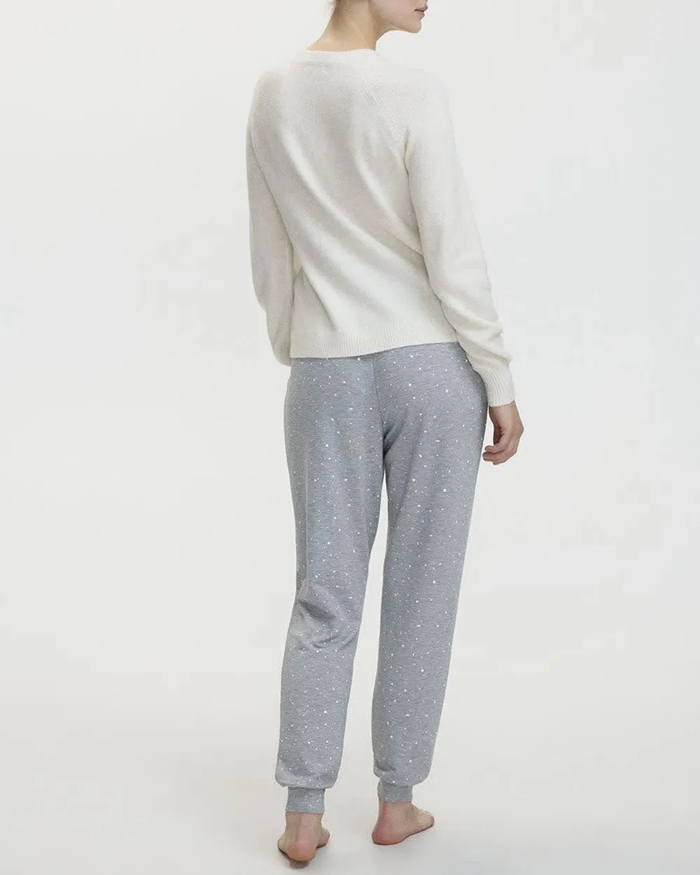 Cat Print Crew-Neck PlushSoft Sweater