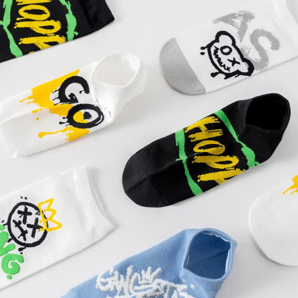 Urban Graffiti Graphic Sneaker Socks