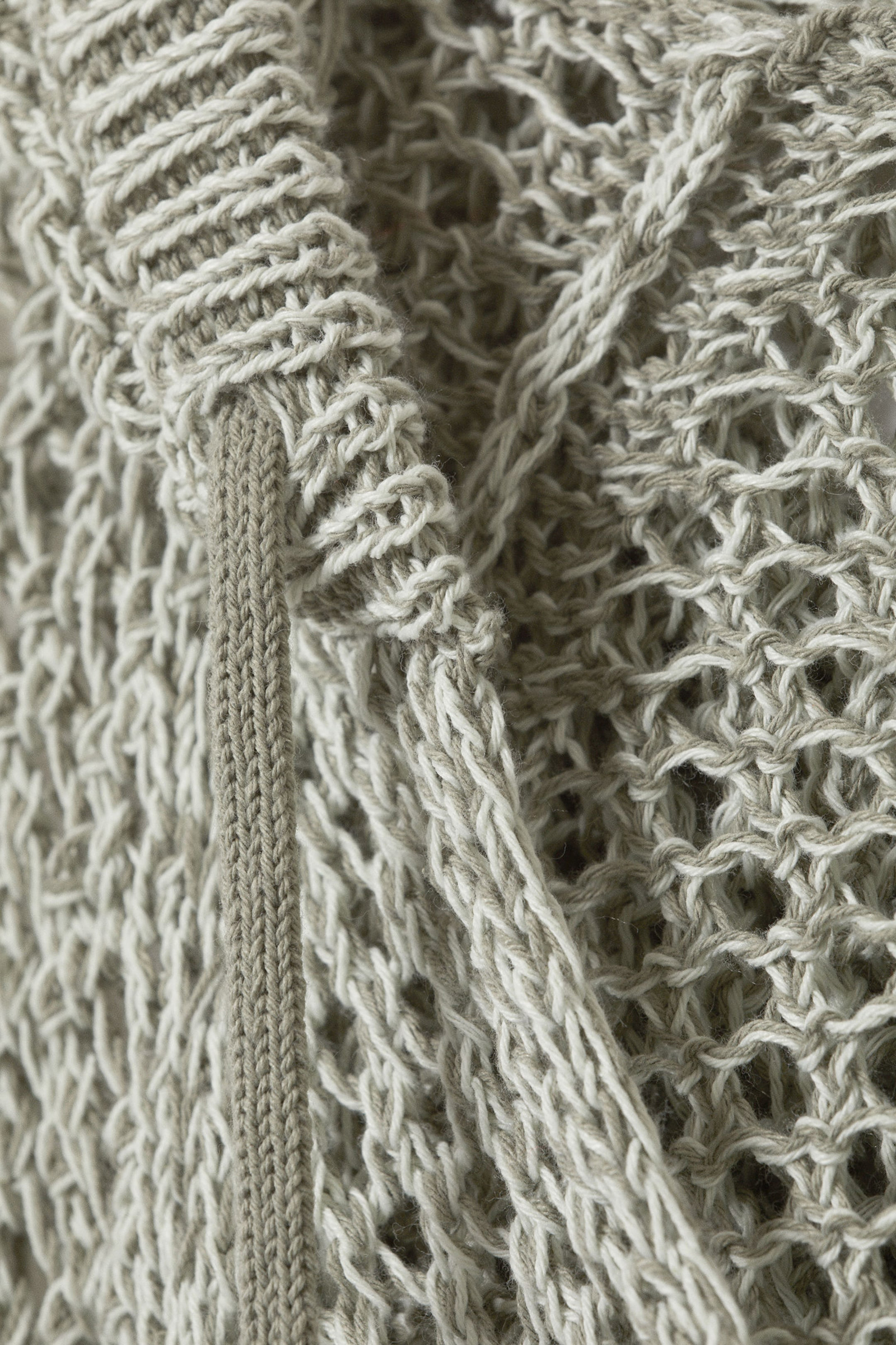 Hollow Hooed Drop Shoulder Sweater