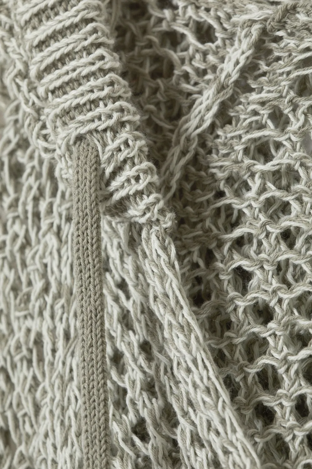 Hollow Hooed Drop Shoulder Sweater