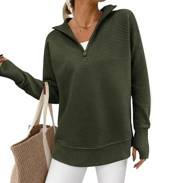 Quarter Zip Zip Neck Pullover