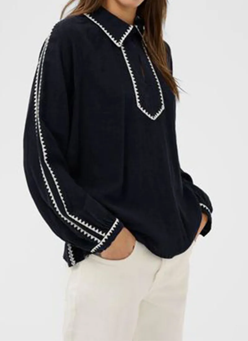 Linen Viscose Blouse