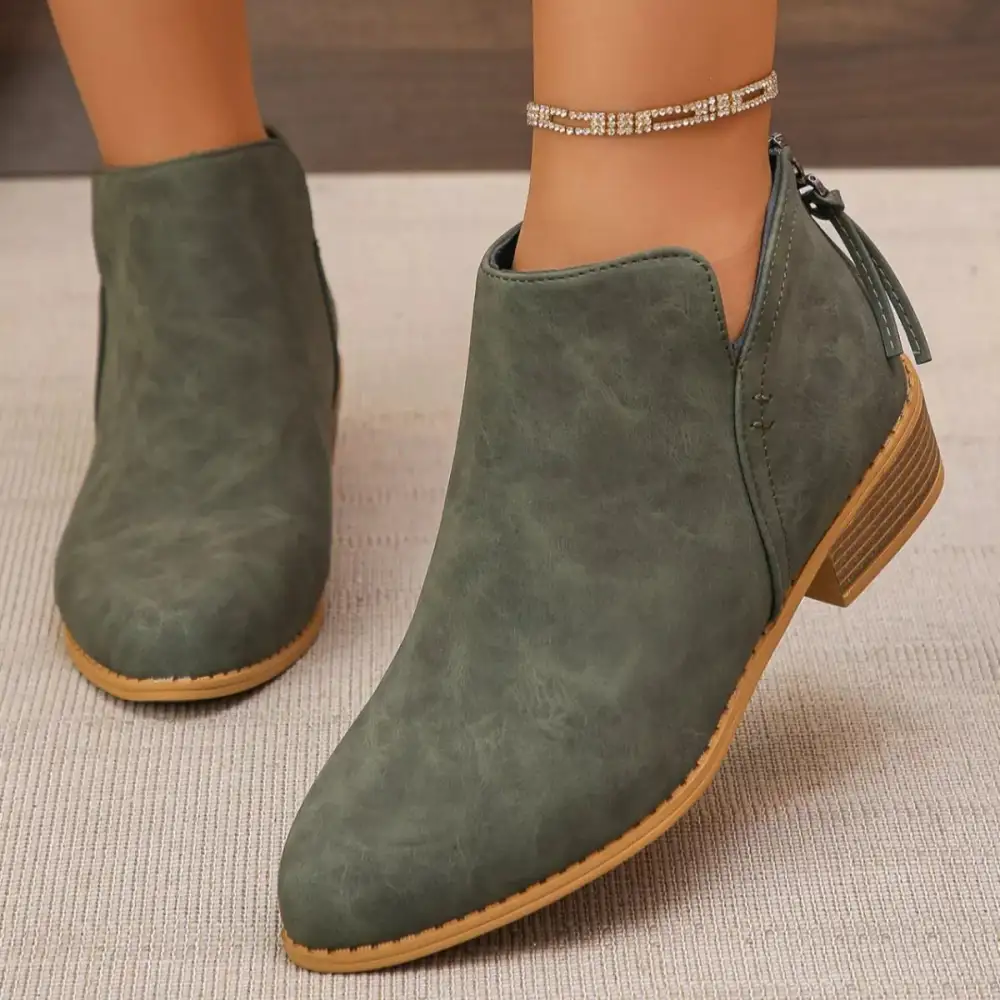 Versatile Pointed Toe Block Heel Boots
