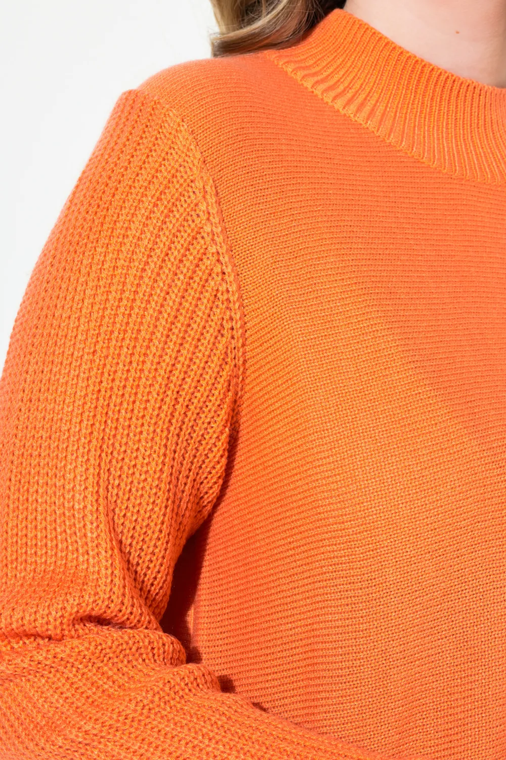 Splicing Round Neck Women's Sweater