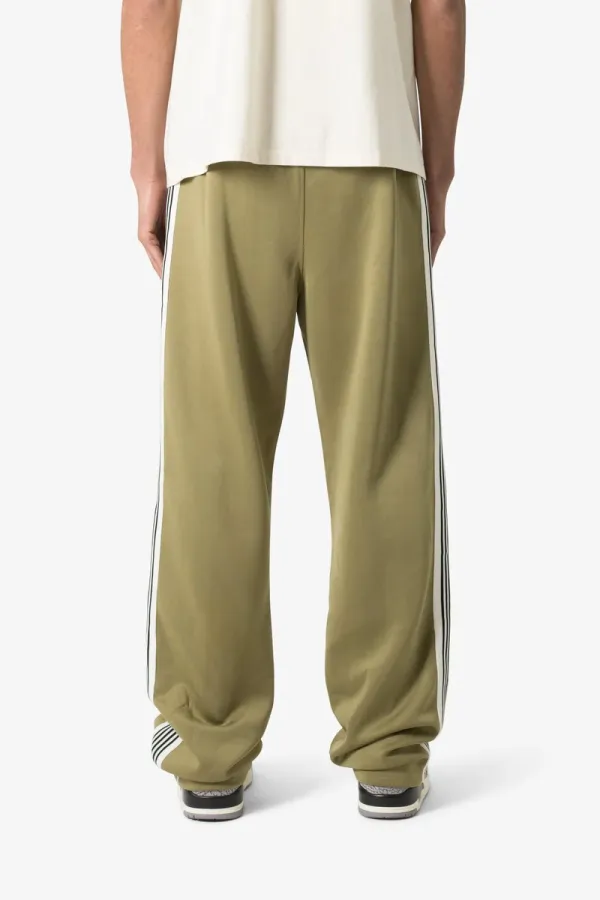 OLIVE GREEN STRIPE ACCENTED SWEATPANTS