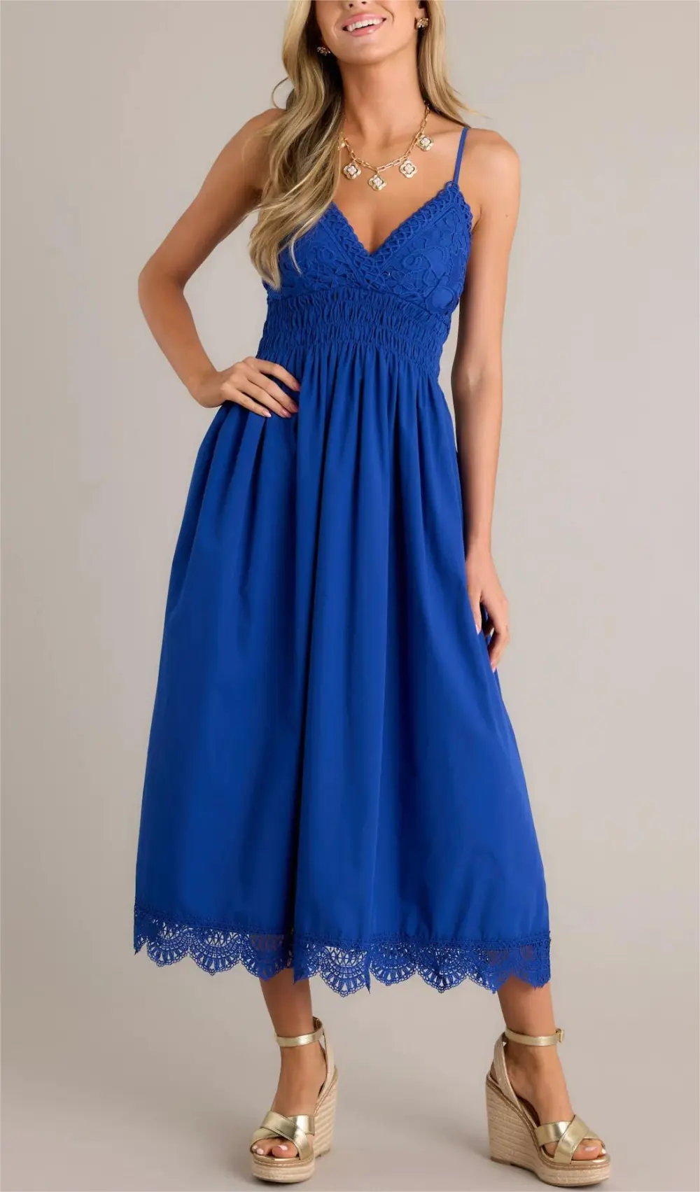 ETHEREAL ELEGANCE ROYAL BLUE MAXI DRESS