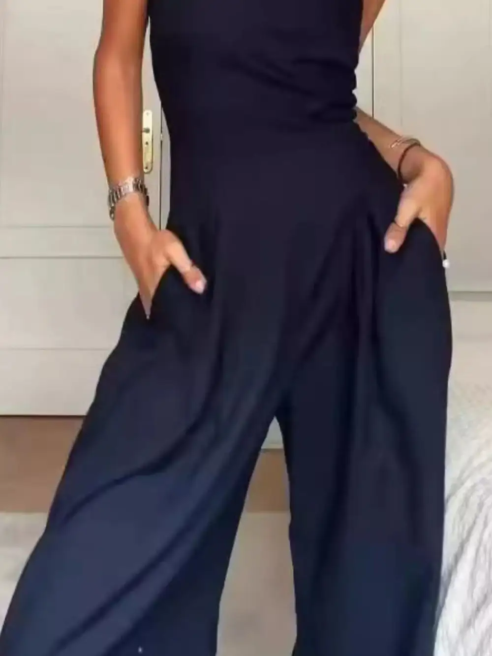 Everyday Denim Wide Leg Jumpsuit