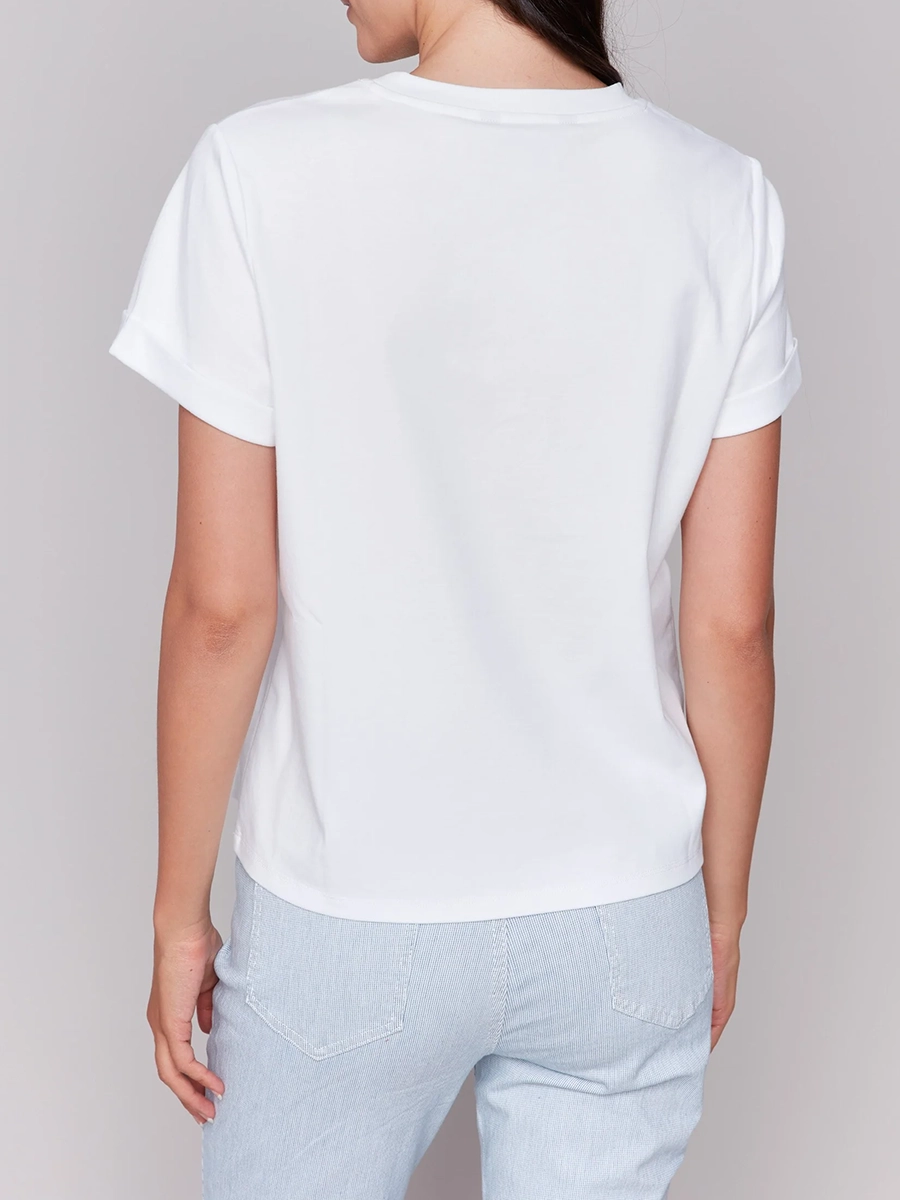 Women's Short-Sleeved Shirt With Cute Letters