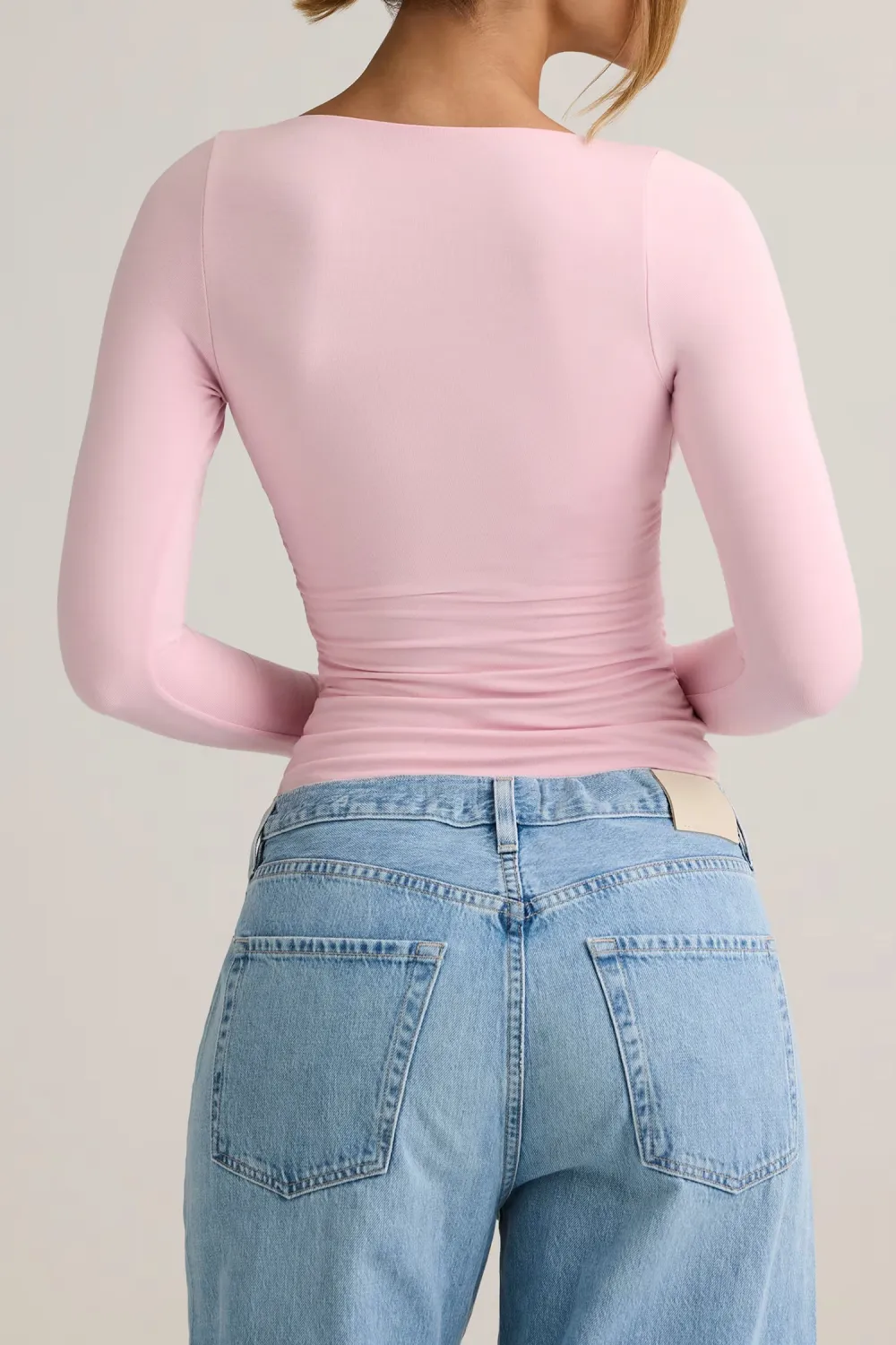 Creative V-neck Fashion Ruffle Long Sleeve Top