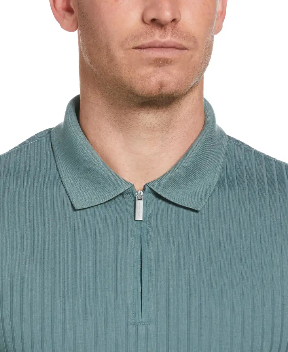 Quarter Zip Ribbed Polo