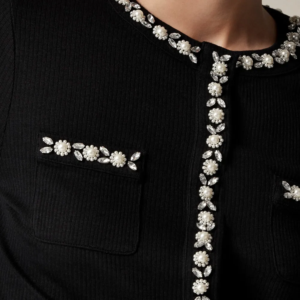 fleece hoodie with sequins