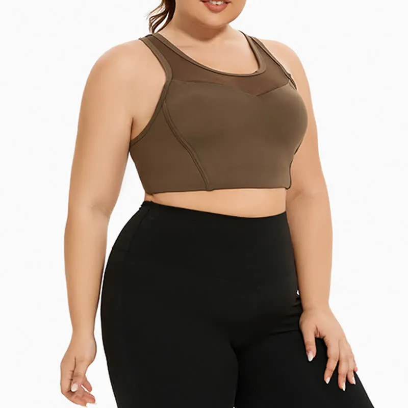 Mesh Sports Bra Yoga Wireless Bra