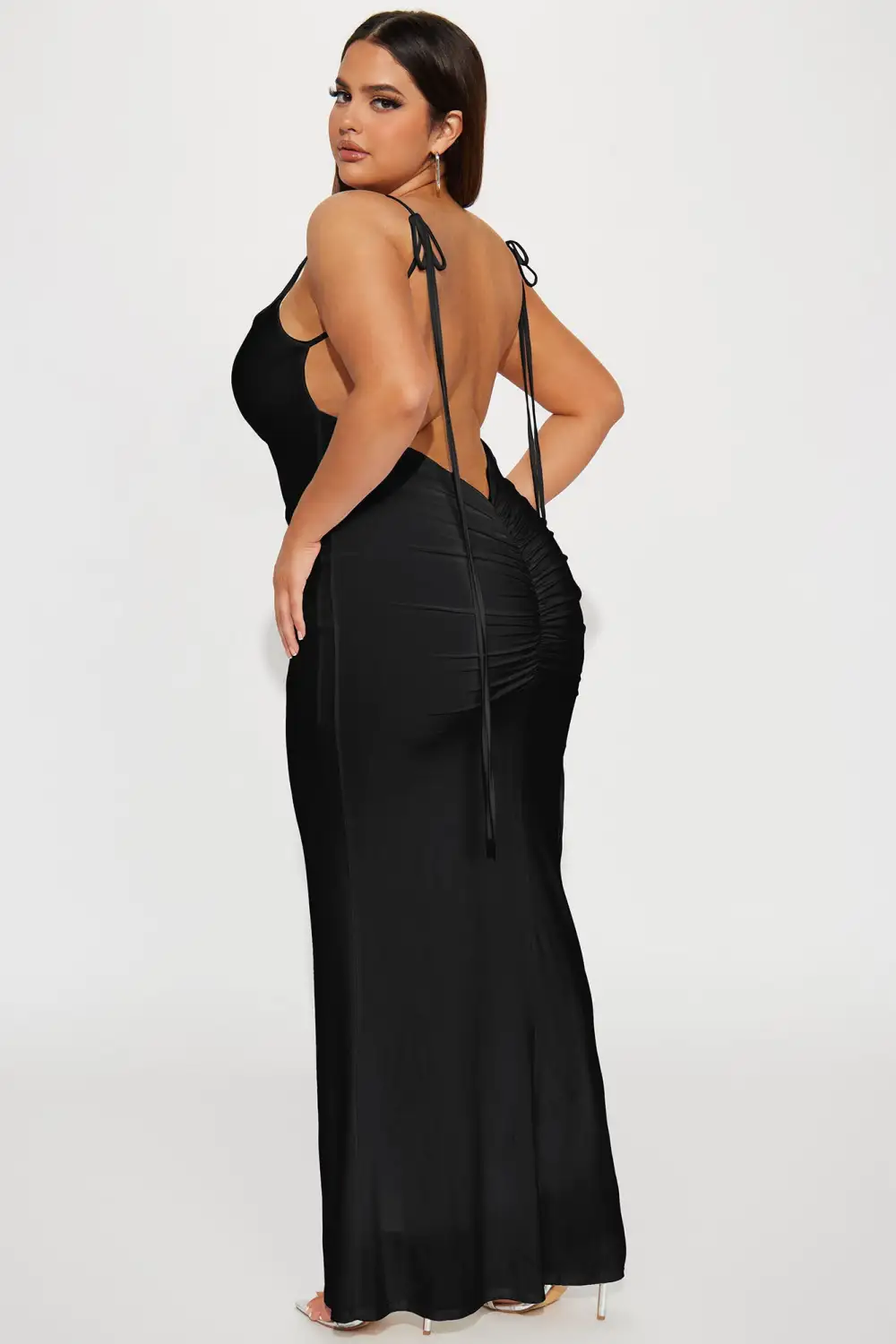 Laurel Backless Maxi Dress - Black