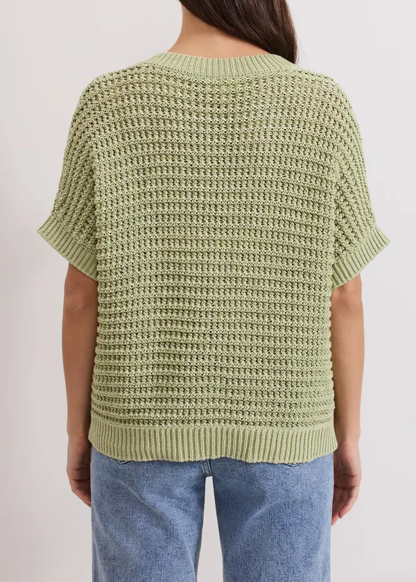 V-Neck Ribbed-Knit Sweater
