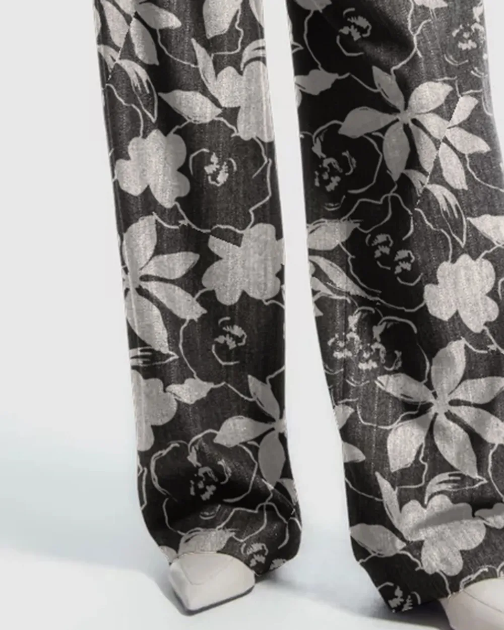 Herringbone Wool-Blend Trousers