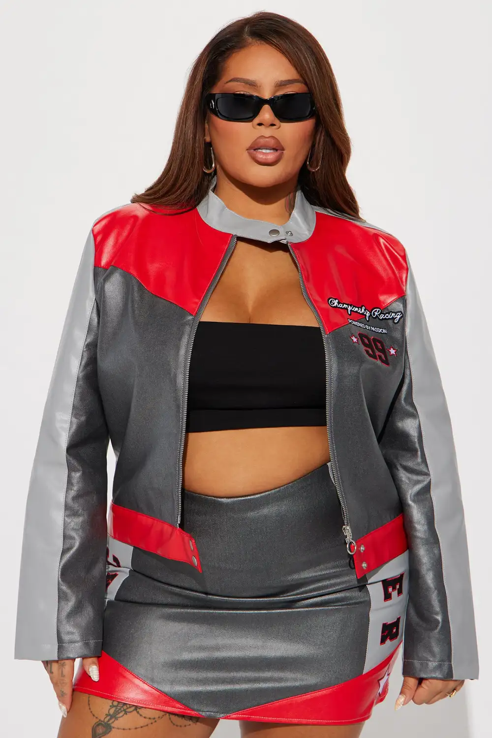 Taylor Racing Mini Skirt Set - Red/combo