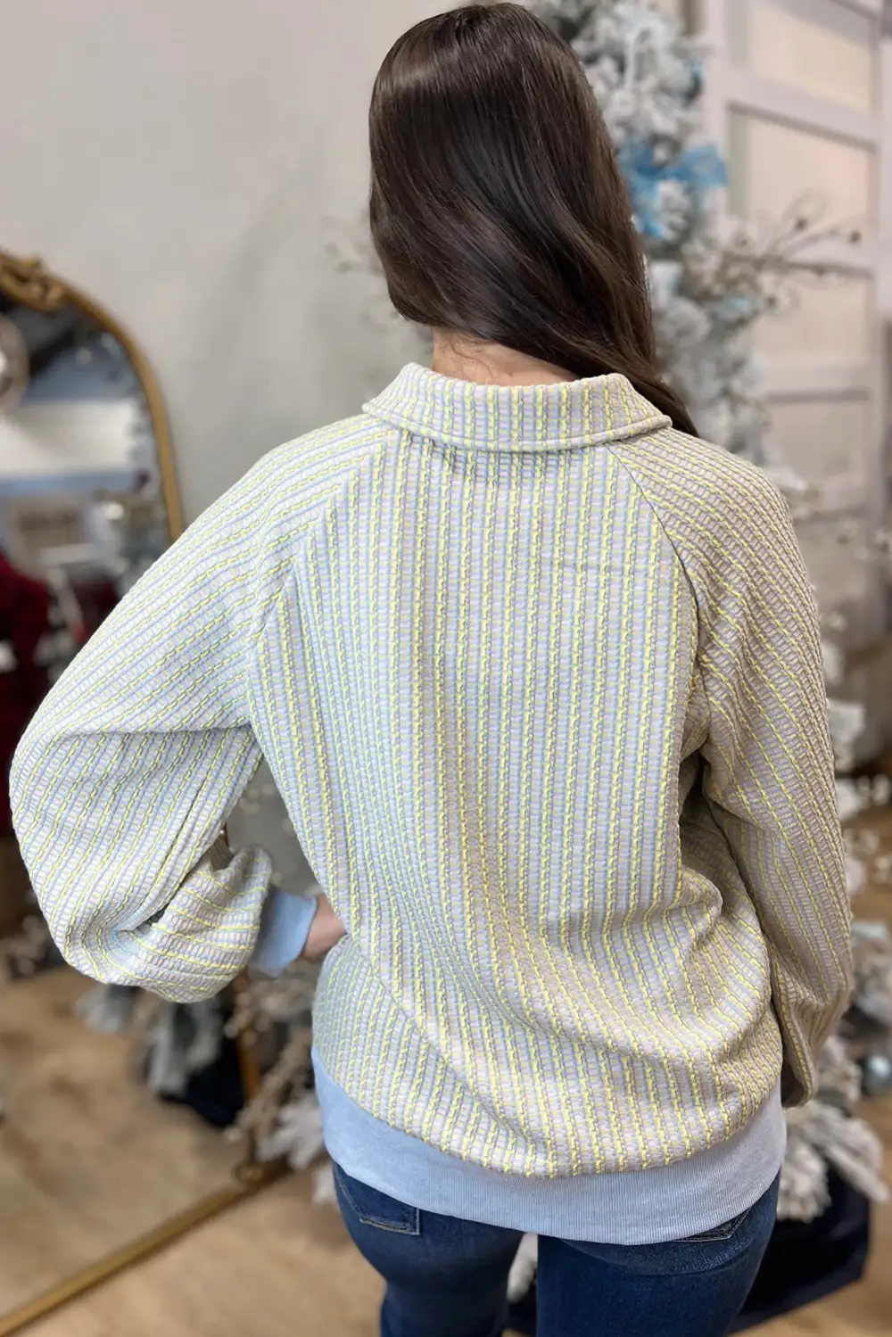 Button Detail Sweatshirt