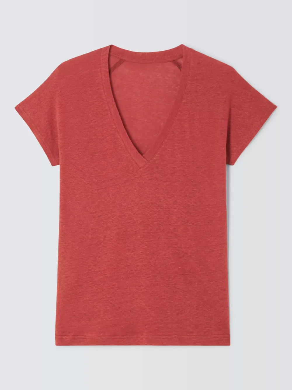 Linen V-Neck T-Shirt