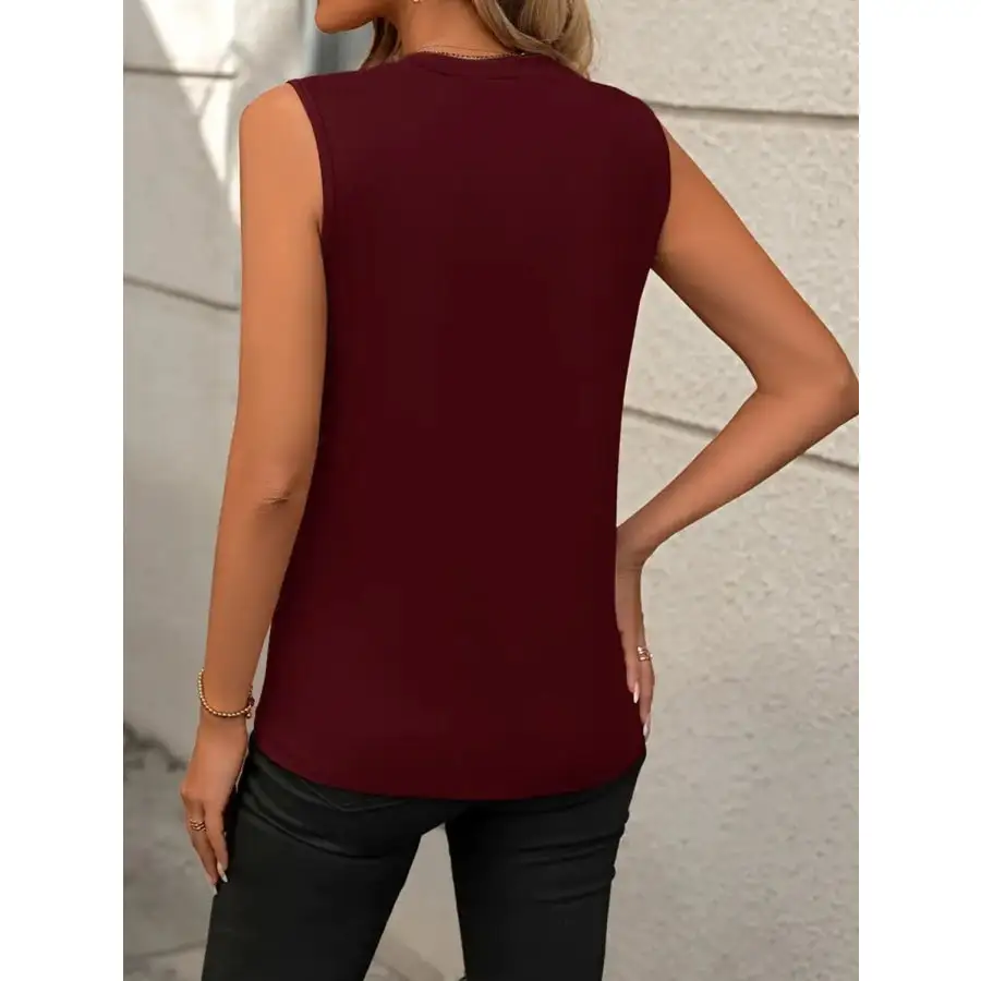 Round Neck Sleeveless Tank Top