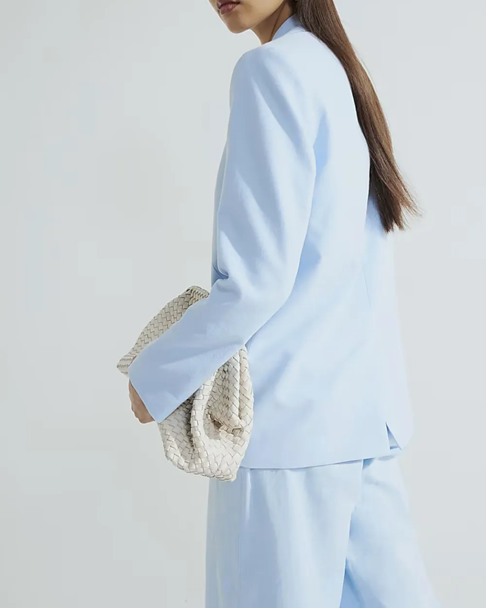 Oversized Loose Fit Women's Blue Blazer