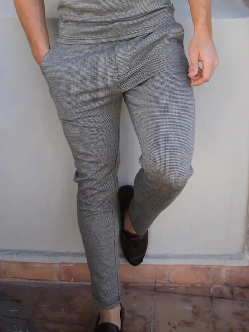 Grey Stretch Twill Men's Pants