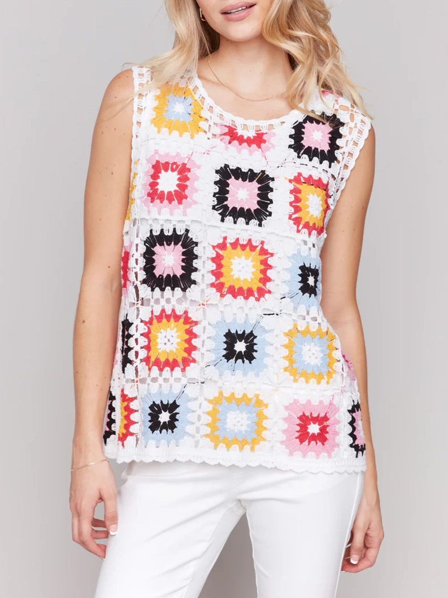 Three Dimensional Cut Sleeveless Design Vest