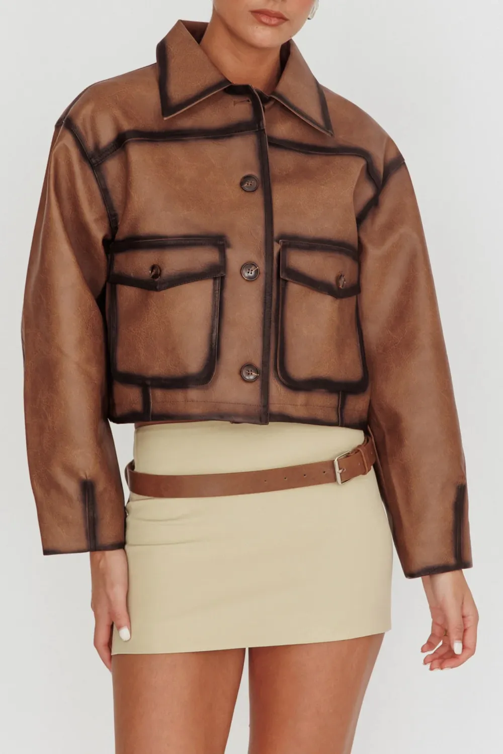 Fashionable Rock Style Leather Jacket For Women
