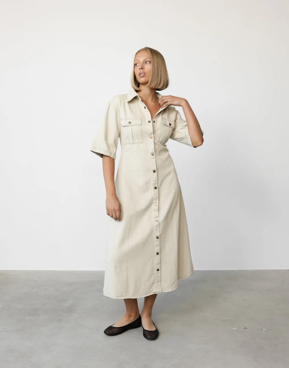 Hadid Maxi Dress (Oat)