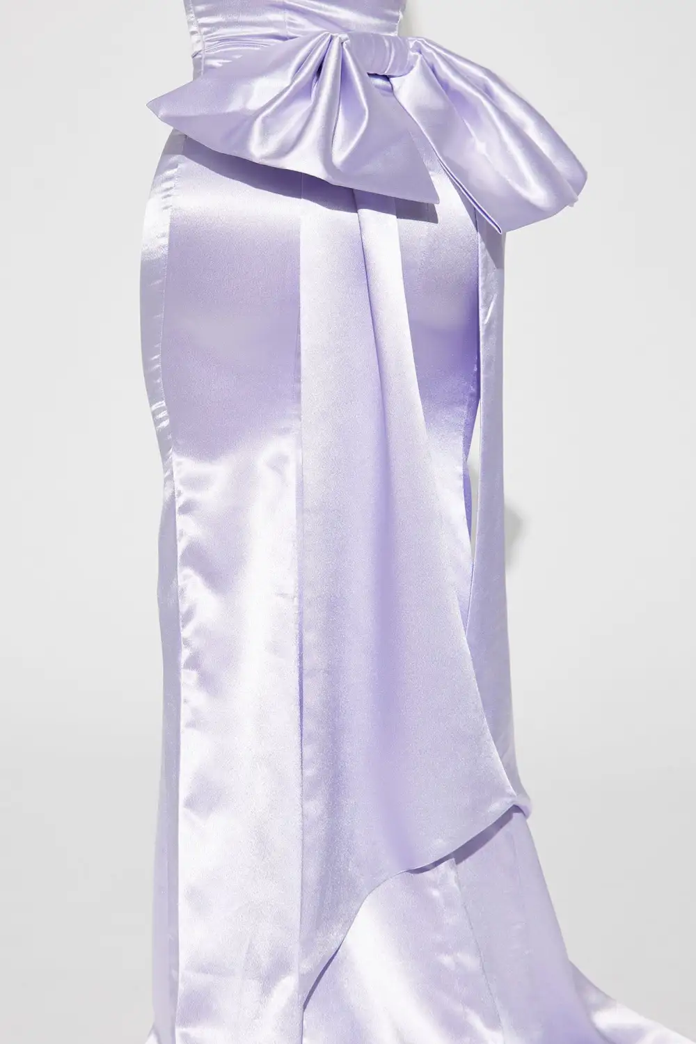 Janet Satin Maxi Dress - Lilac