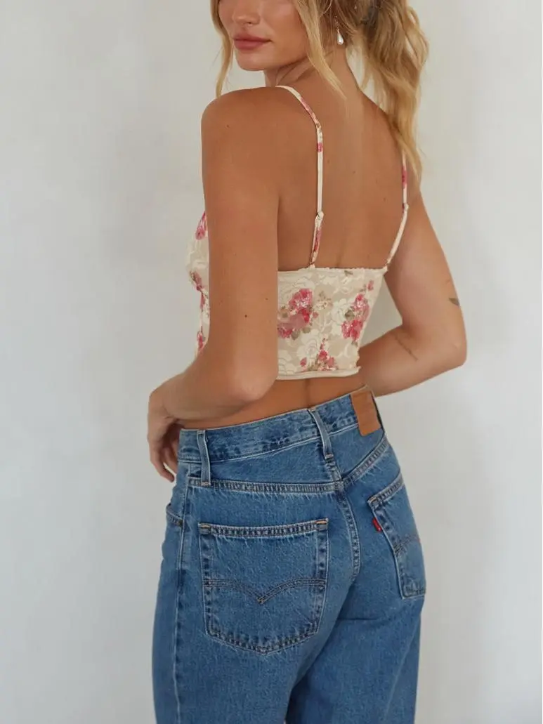 Lace Floral Corset Top