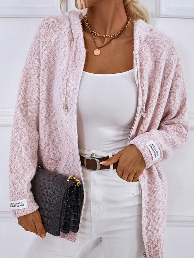 Knitted Hoodie Cardigan