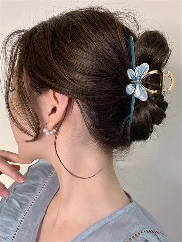 Women's Butterfly Acrylic Large Barrette Hair Accessories