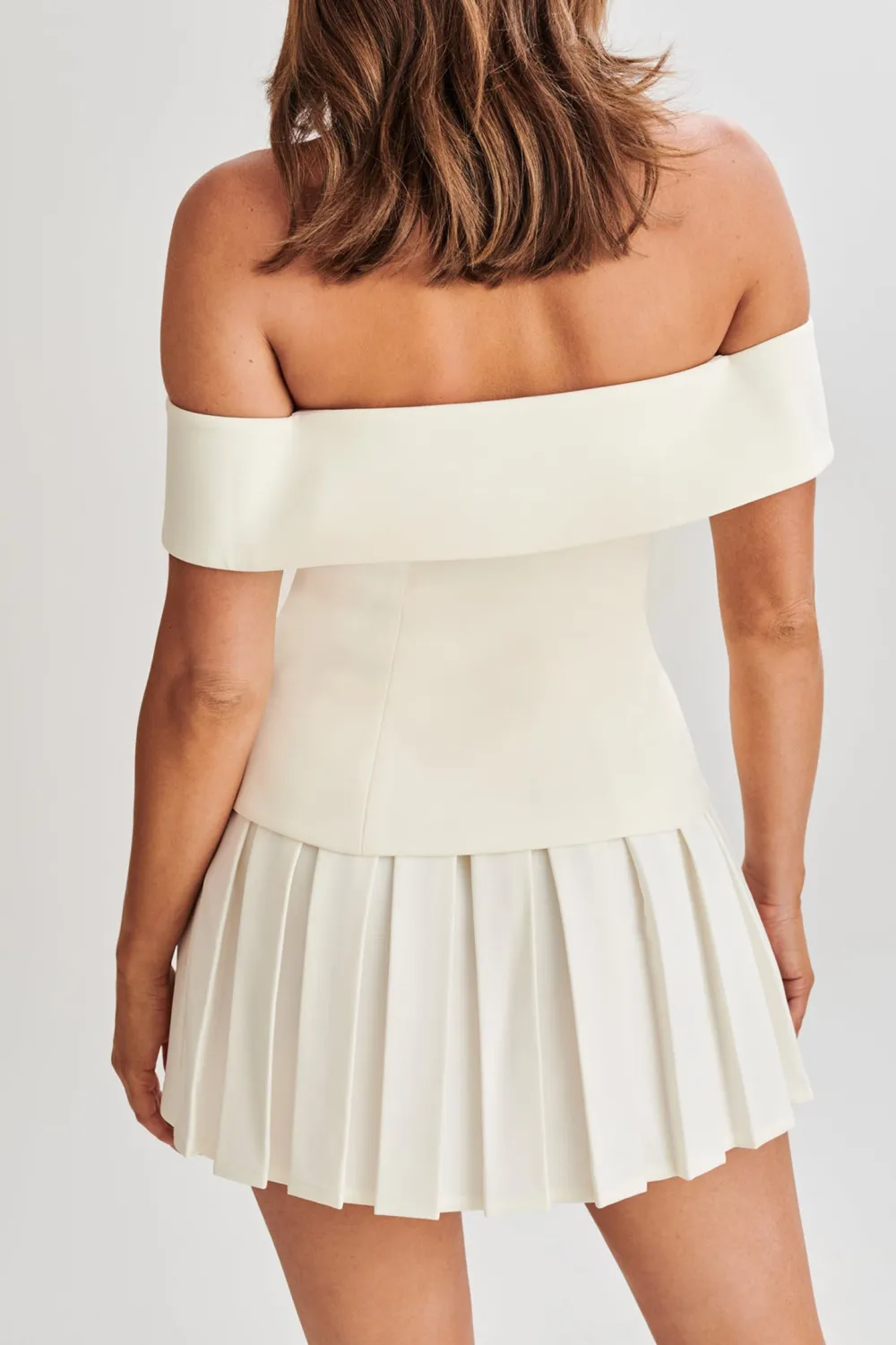 Strapless Suiting Top