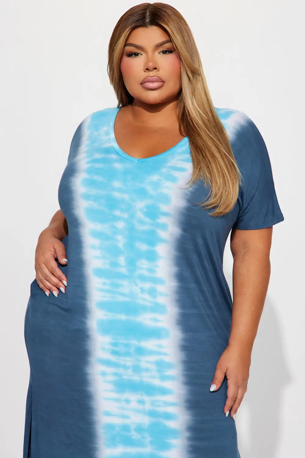 Halsey Tie-Dye Maxi Dress - Blue