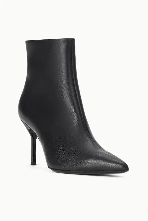 Ankle Side Zip Stacked Heel Boots