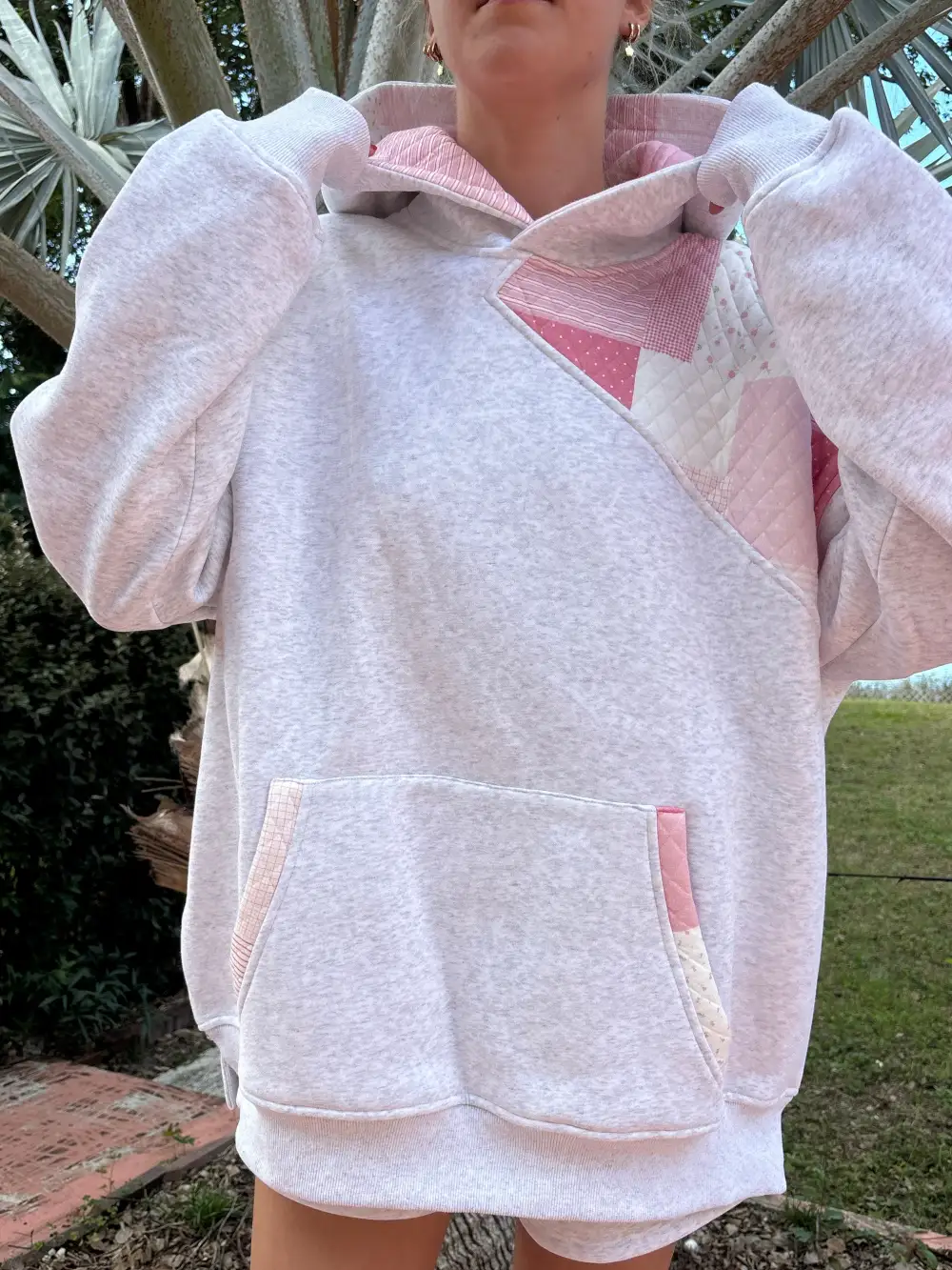 Everyday Quilted Patchwork Hoodie