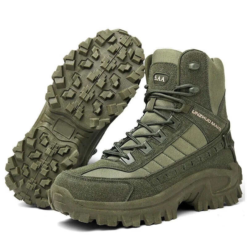 Men's Combat Boots Orthopedic Support Hiking Boots Waterproof Puncture-Resistant Work Boots