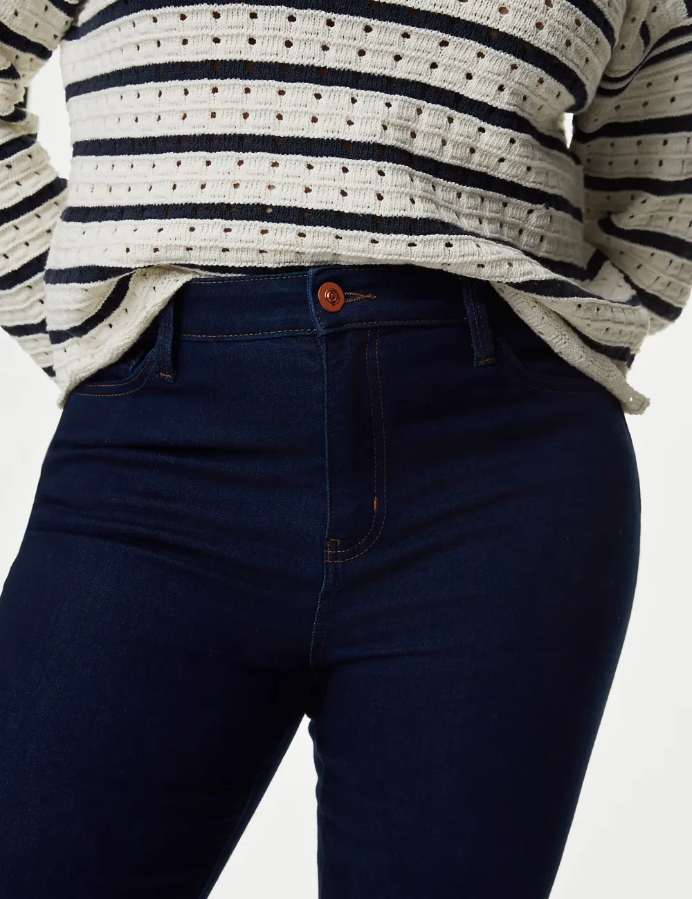 Womens Casual Slit Jeans