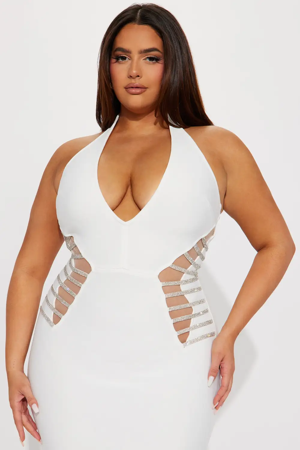 Carmen Bandage Maxi Dress - White