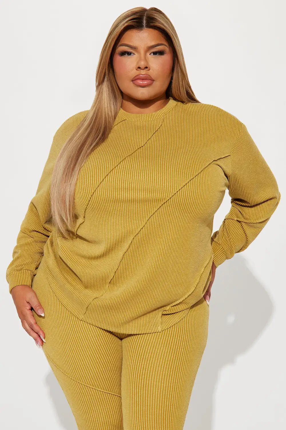 Lounge Vibes Legging Set - Chartreuse