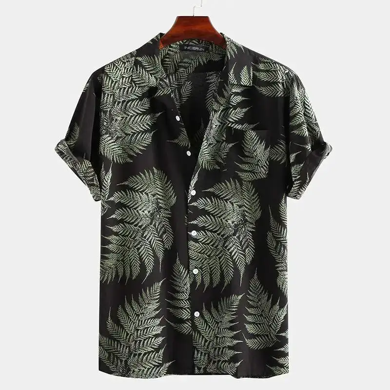 Palm Print Camp Shirt