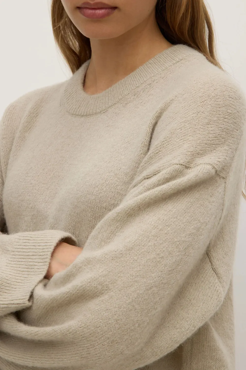 Alpaca Wool Round Neck Sweater