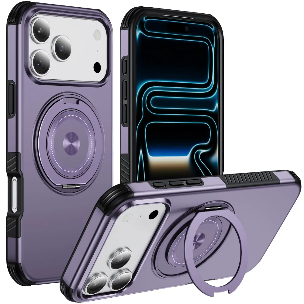 Magnetic Stand 2-in-1 Shockproof Phone Case for iPhone 18, iPhone 18 Pro Max Case