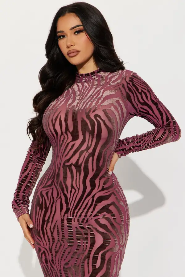 Running Wild Mesh Maxi Dress - Pink/combo
